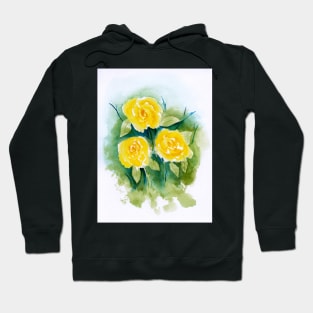 Loose Roses 3 - Yellow Roses Hoodie